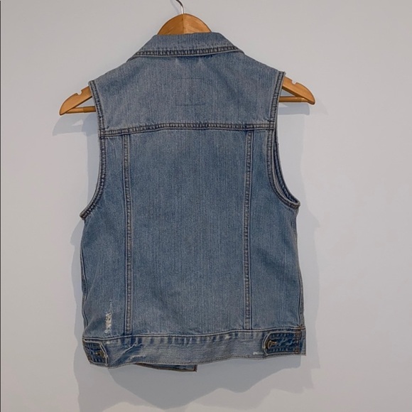 Abercrombie & Fitch Distressed Denim Vest XS - Picture 4 of 5